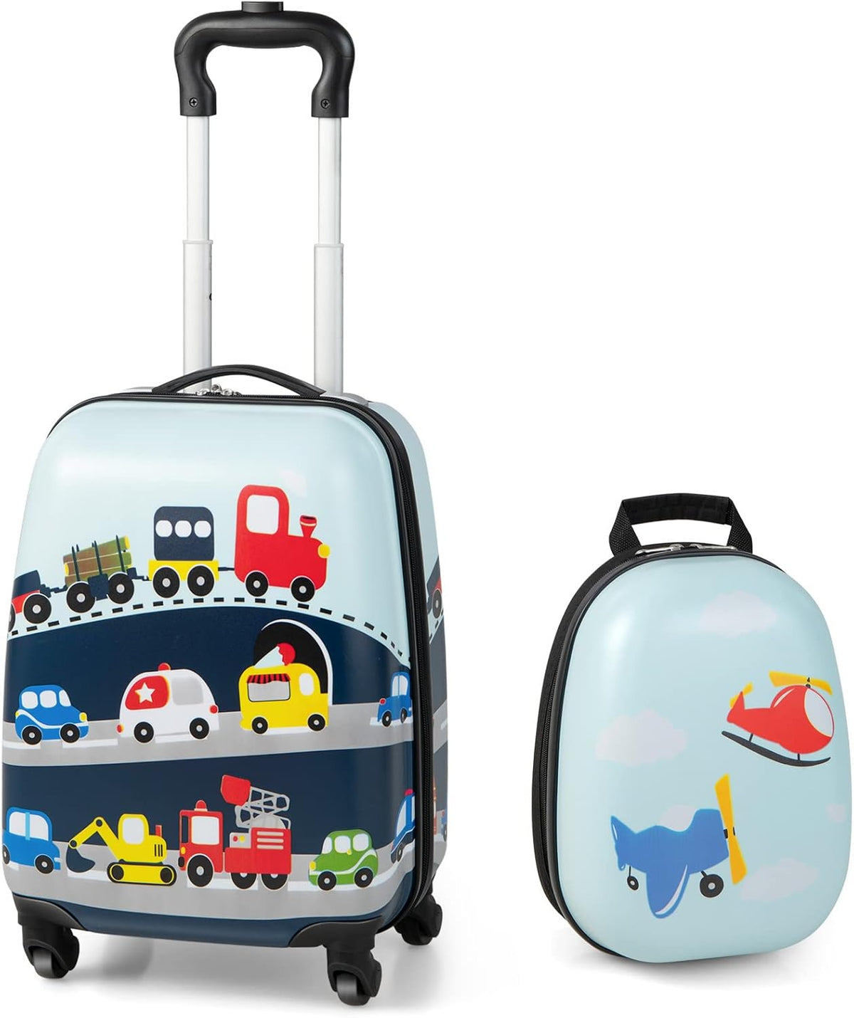 Kinderkoffer Set 2 Delig | Hardshell Trolley 40 cm met Rugzak | 360 Graden Zwenkwielen