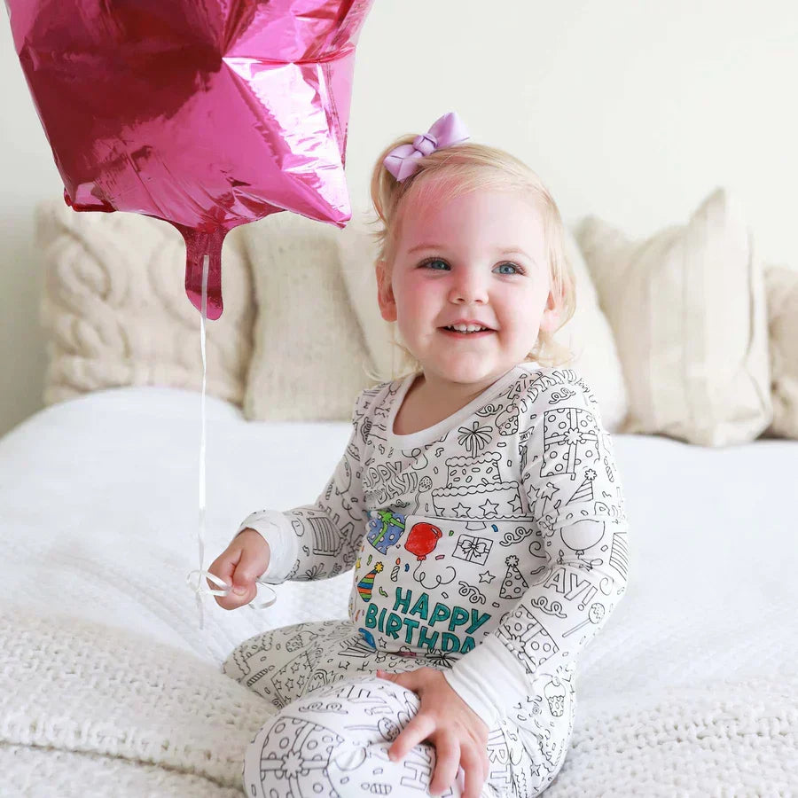 Kinderpyjama om in te Kleuren | Wasbaar Ontwerp met Optionele Textielstiften | Maat 3 tot 8 Jaar