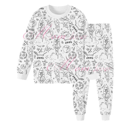Kinderpyjama om in te Kleuren | Wasbaar Ontwerp met Optionele Textielstiften | Maat 3 tot 8 Jaar