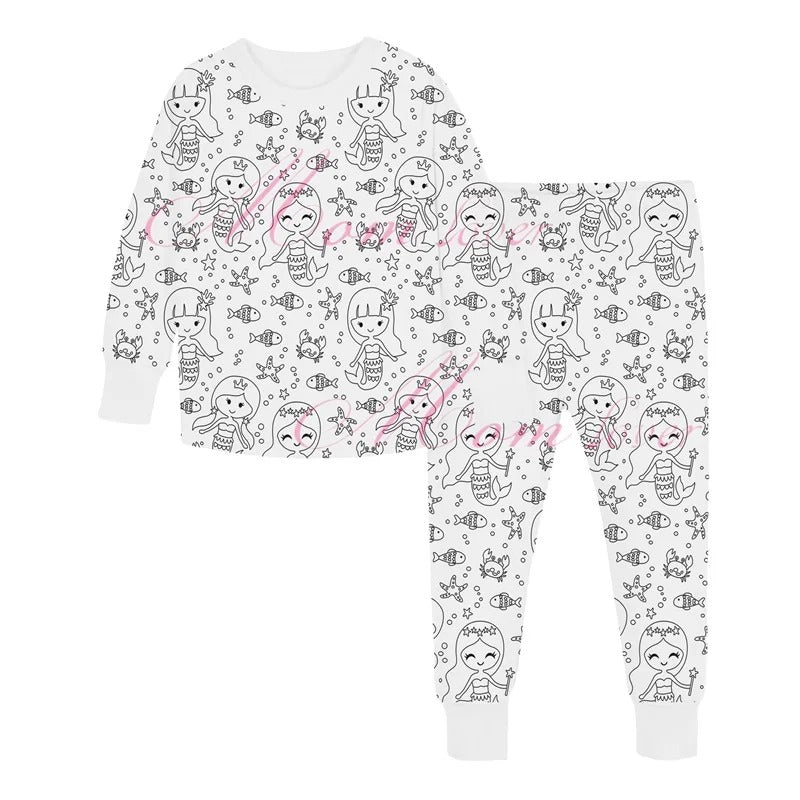 Kinderpyjama om in te Kleuren | Wasbaar Ontwerp met Optionele Textielstiften | Maat 3 tot 8 Jaar