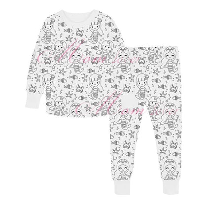 Kinderpyjama om in te Kleuren | Wasbaar Ontwerp met Optionele Textielstiften | Maat 3 tot 8 Jaar