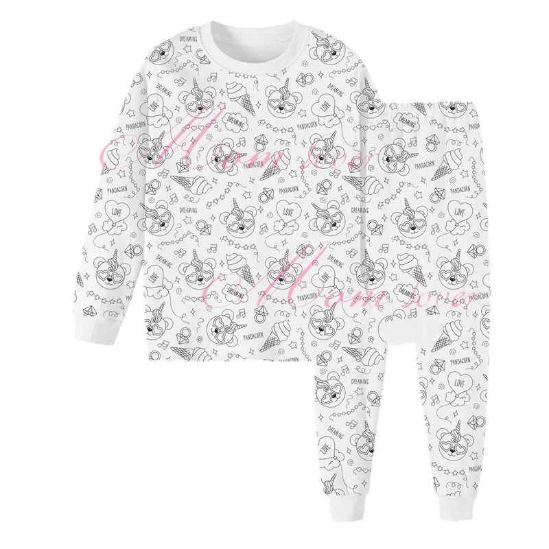 Kinderpyjama om in te Kleuren | Wasbaar Ontwerp met Optionele Textielstiften | Maat 3 tot 8 Jaar