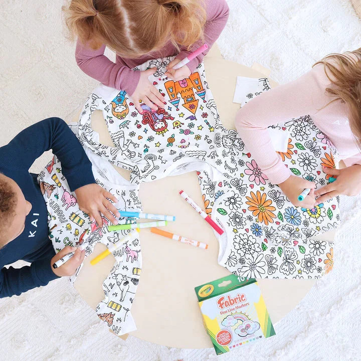 Kinderpyjama om in te Kleuren | Wasbaar Ontwerp met Optionele Textielstiften | Maat 3 tot 8 Jaar