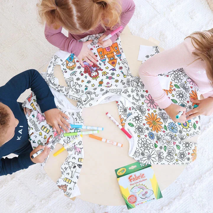 Kinderpyjama om in te Kleuren | Wasbaar Ontwerp met Optionele Textielstiften | Maat 3 tot 8 Jaar