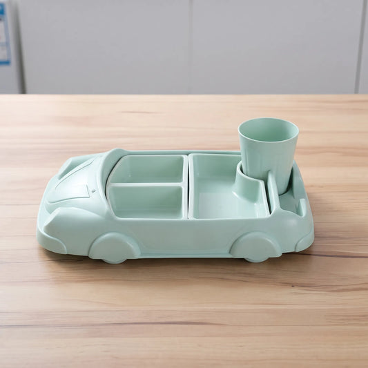 Kinderservies Vakjesbord | Bord met Vakken in Voertuigvorm | Keuze uit 4 Modellen