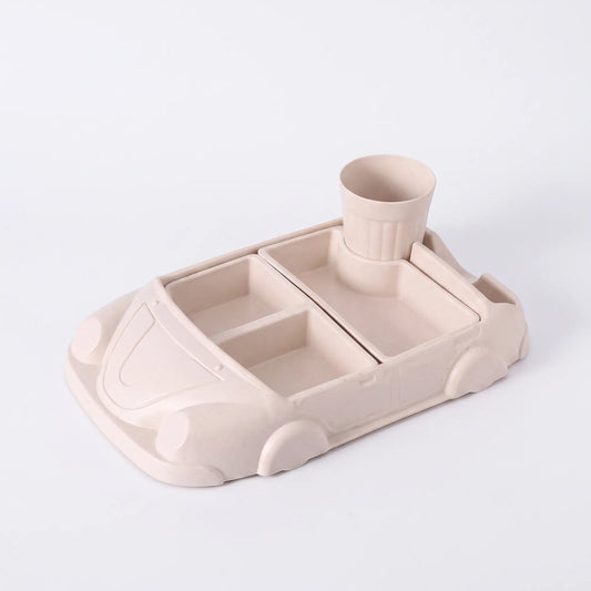 Kinderservies Vakjesbord | Bord met Vakken in Voertuigvorm | Keuze uit 4 Modellen
