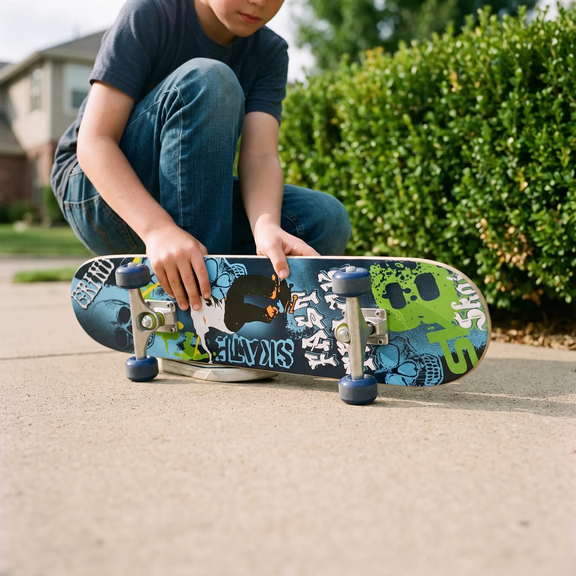Kinderskateboard - Draagbaar Skateboard voor Kinderen 4-8 Jaar