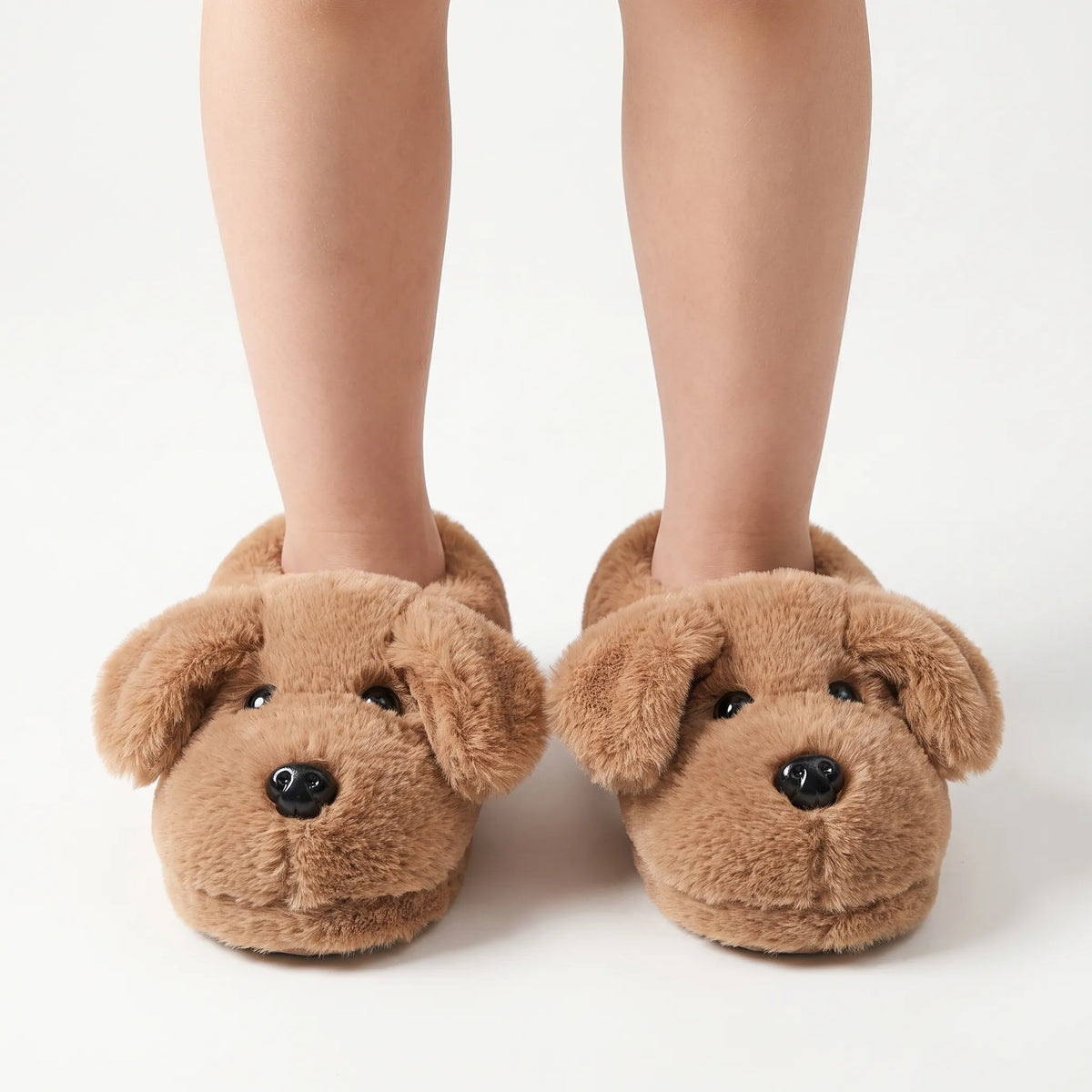 Kindersloffen Hondje | Pluche Pantoffels met Rubberen Antislipzool | Unisex Maten 22 tot 33