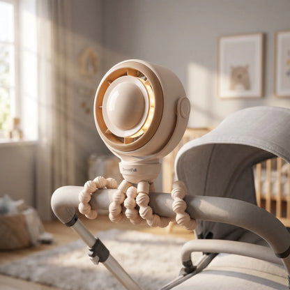 Kinderwagen Ventilator Oplaadbaar | Clip Ventilator Baby, 4 Snelheden