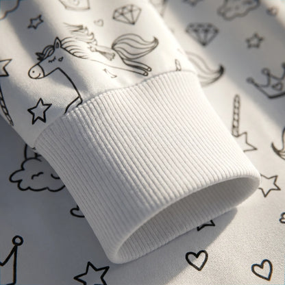 Kleurbare pyjamaset – gepersonaliseerde pyjama om zelf in te kleuren voor kinderen