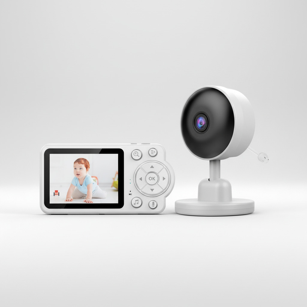 Babyfoon met camera en ouderunit met kleurenscherm 1