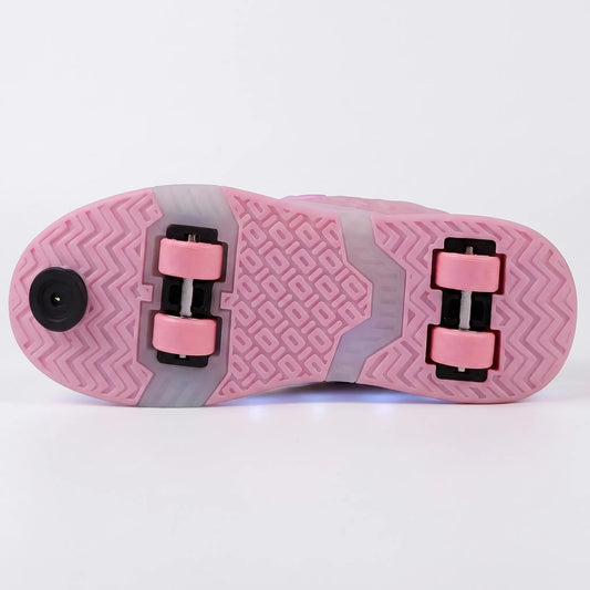 Lichtgevende Kinderschoenen Met Wieltjes – Rolsneakers Met Vleugels Voor Kinderen