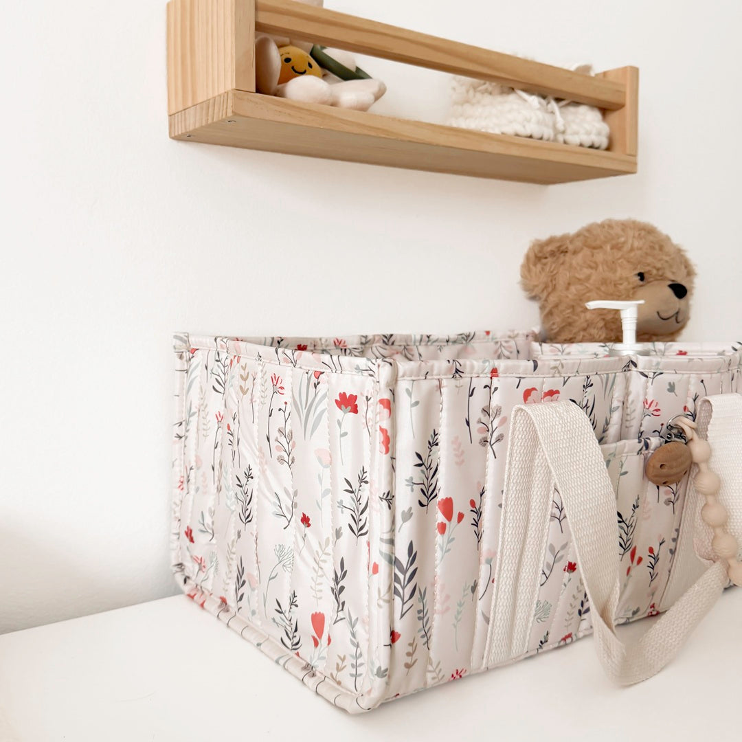 Luier Caddy Met Handvatten – Kinderkamer Opbergmand Met Meerdere Vakken