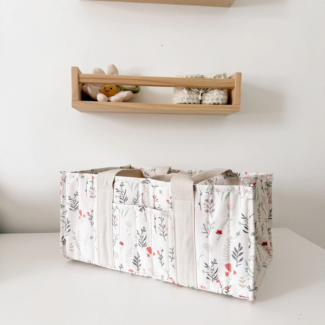 Luier Caddy Met Handvatten – Kinderkamer Opbergmand Met Meerdere Vakken