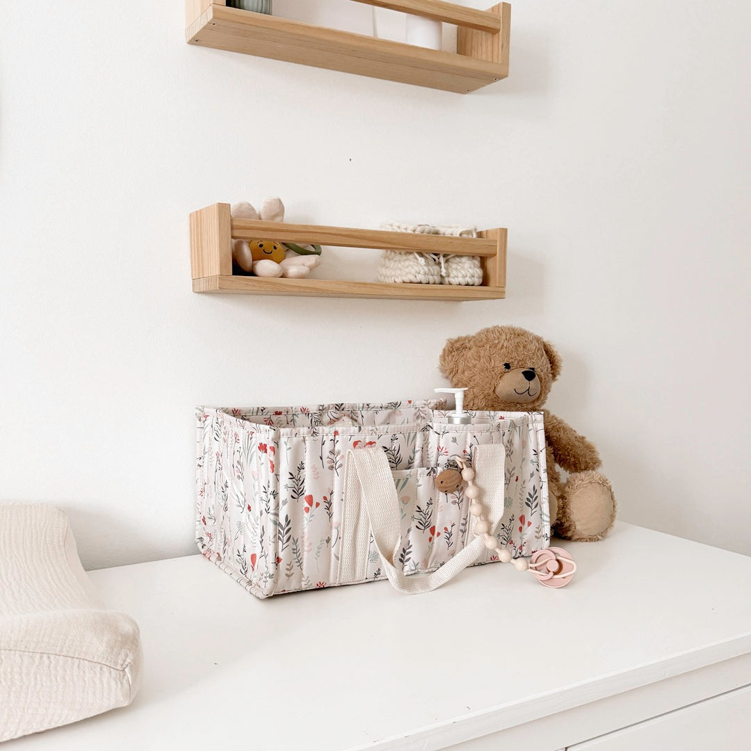 Luier Caddy Met Handvatten – Kinderkamer Opbergmand Met Meerdere Vakken