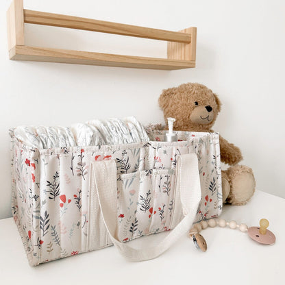 Luier Caddy Met Handvatten – Kinderkamer Opbergmand Met Meerdere Vakken