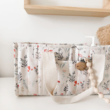 Luier Caddy Met Handvatten – Kinderkamer Opbergmand Met Meerdere Vakken
