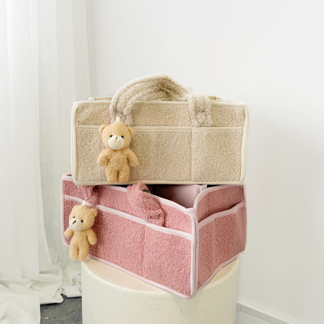 Luier Caddy Tote Tas – Pluche Baby Kinderkamer Opbergmand
