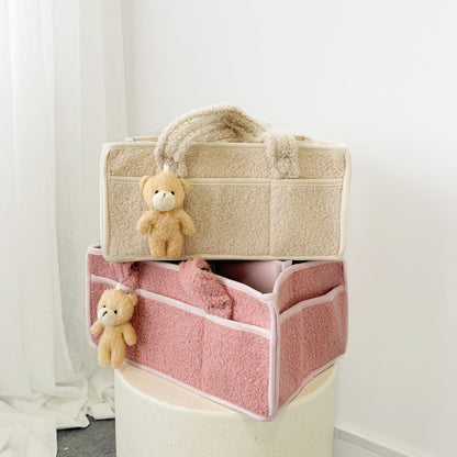 Luier Caddy Tote Tas – Pluche Baby Kinderkamer Opbergmand
