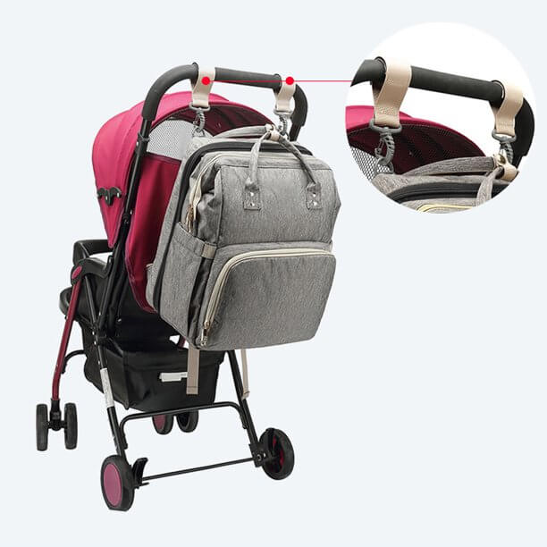Luiertas Rugzak Waterdicht | Verzorgingstas met Verschoonkussen en Babybed