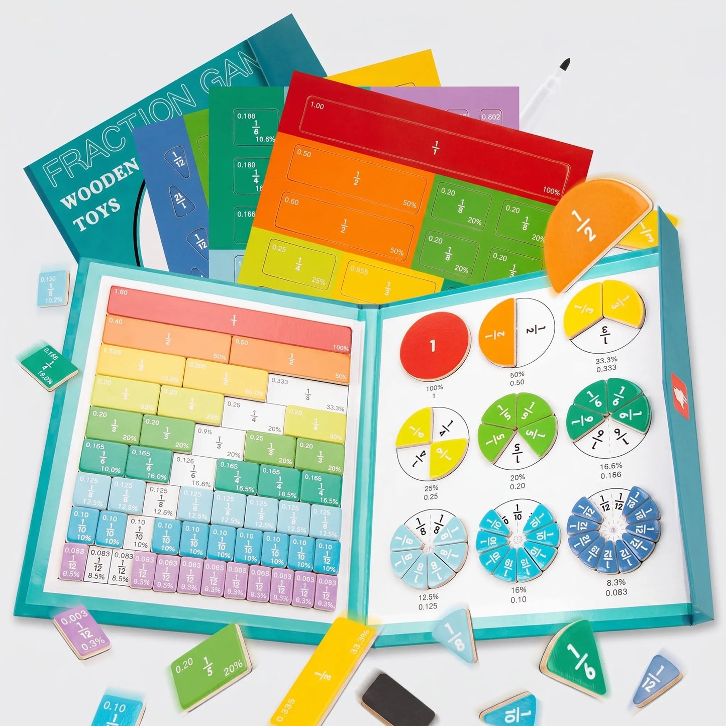 Magnetisch Breukenboek - Educatief Montessori Puzzelboek voor Kinderen