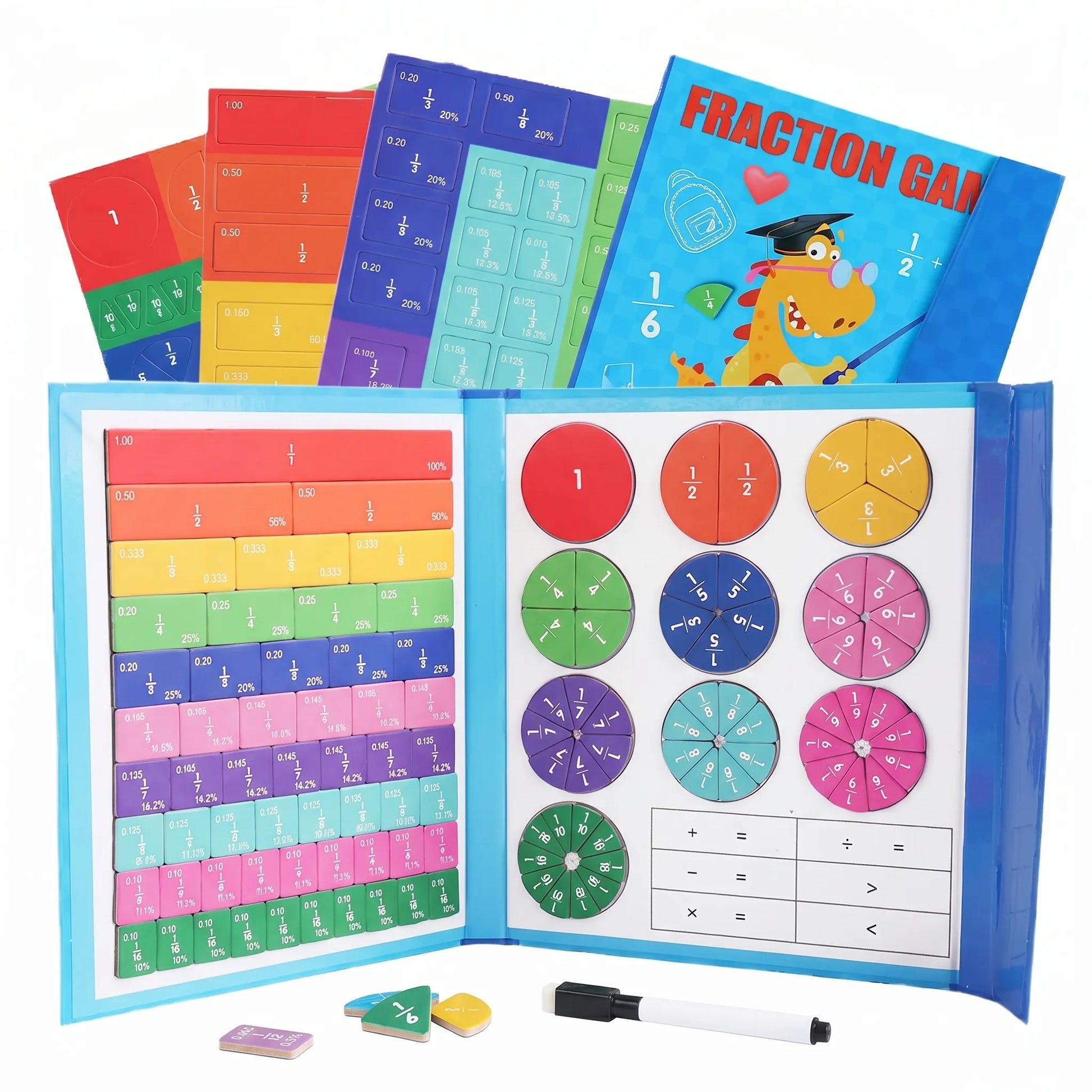 Magnetisch Breukenboek - Educatief Montessori Puzzelboek voor Kinderen