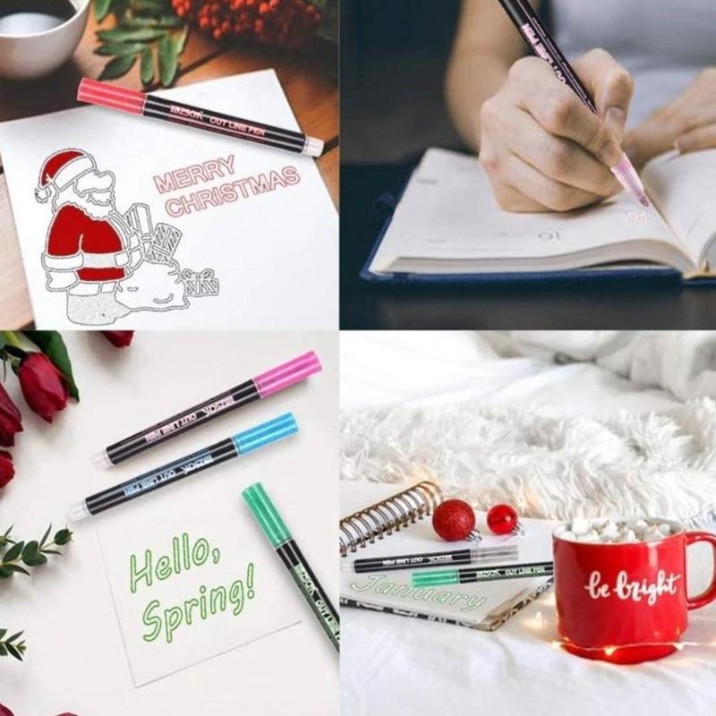 Metallic Glitter Pennenset – Glitter Effect Schrijfstiften Voor Kinderen