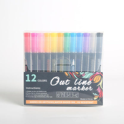 Metallic Glitter Pennenset – Glitter Effect Schrijfstiften Voor Kinderen