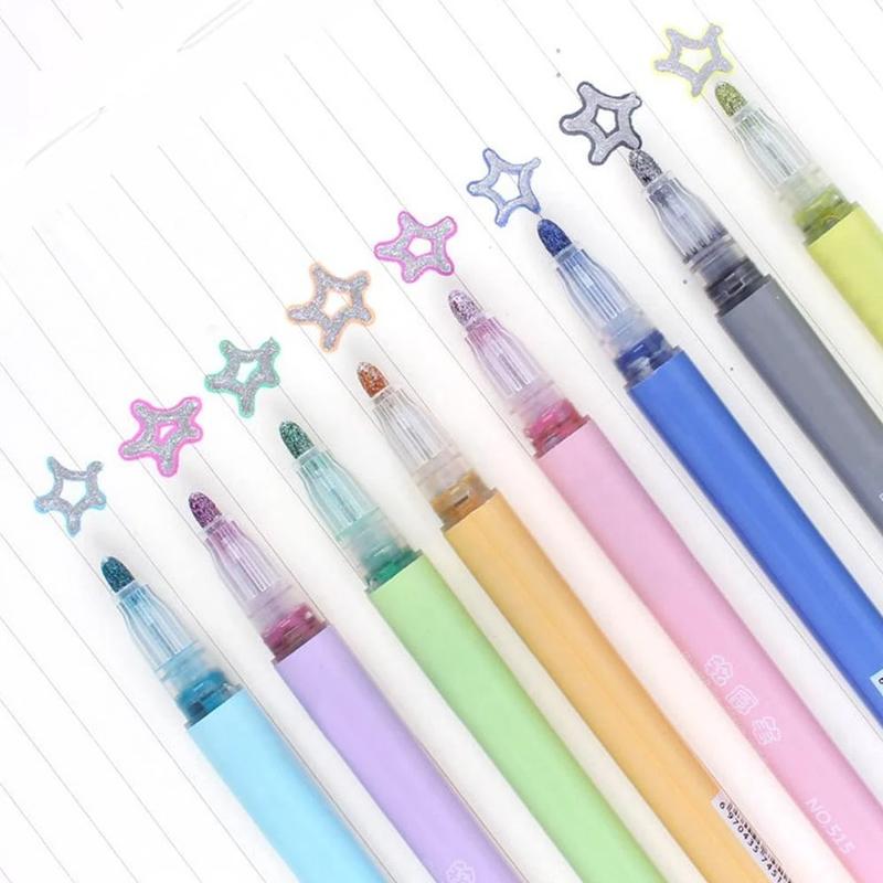 Metallic Glitter Pennenset – Glitter Effect Schrijfstiften Voor Kinderen