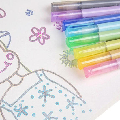 Metallic Glitter Pennenset – Glitter Effect Schrijfstiften Voor Kinderen