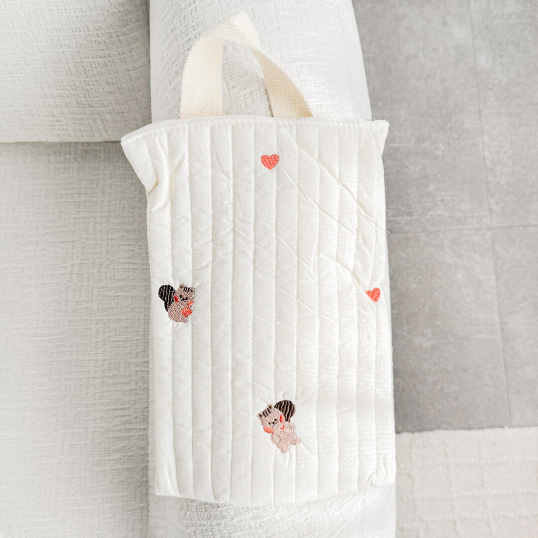 Mini   Baby Bag - Small Quilted Bag with Zipper