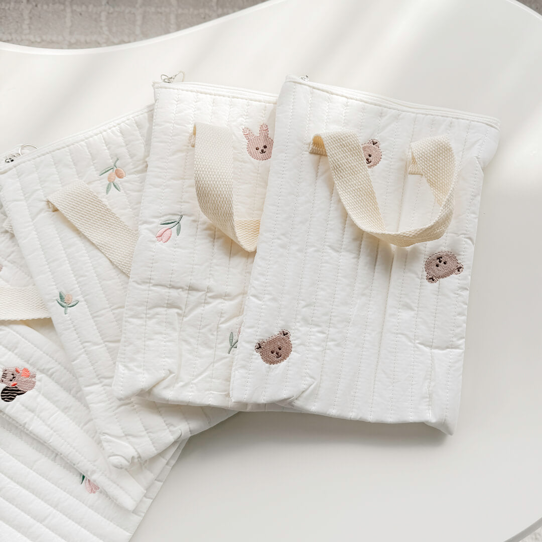 Mini   Baby Bag - Small Quilted Bag with Zipper