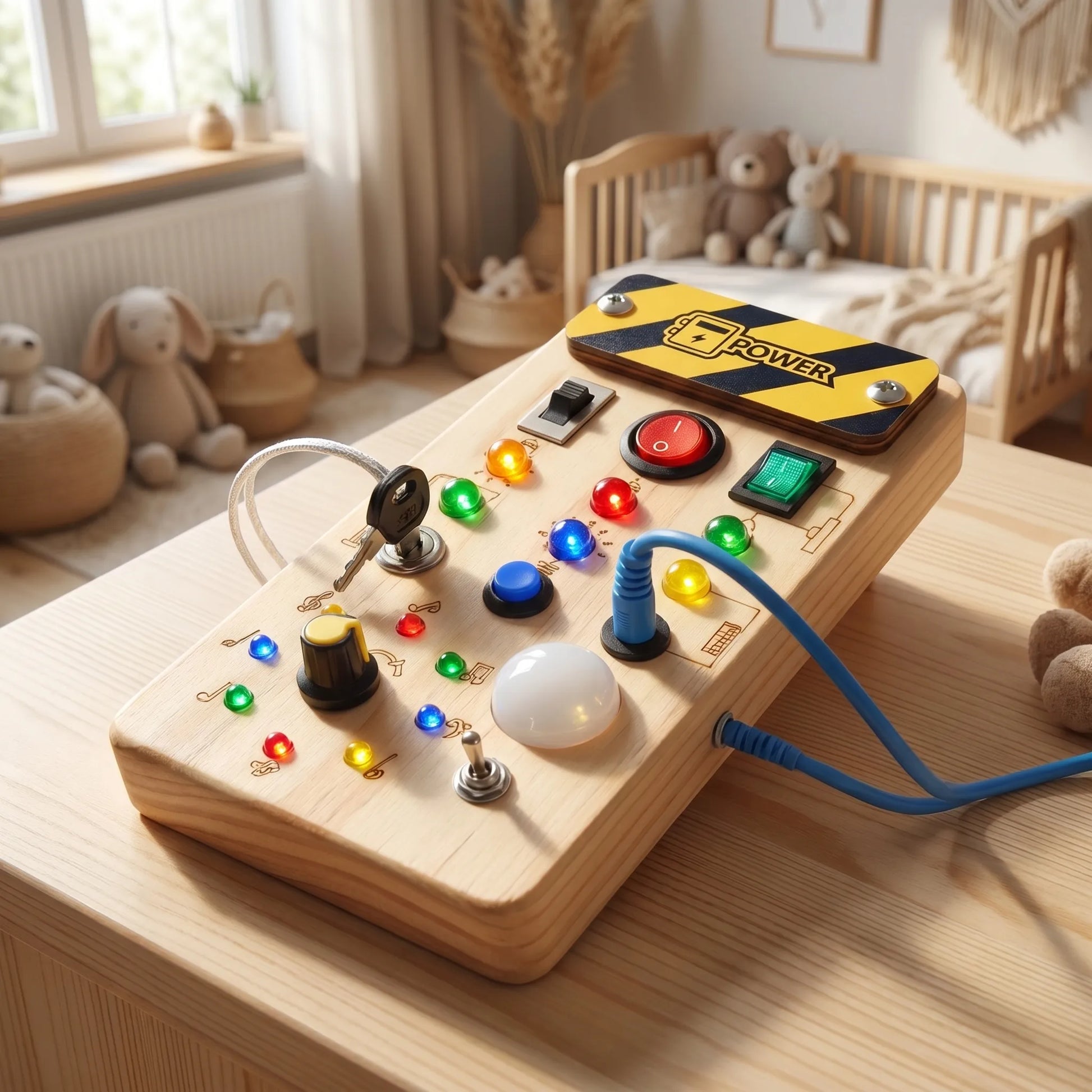 Montessori Drukbord - Activiteitenschakelaar Bord Speelgoed