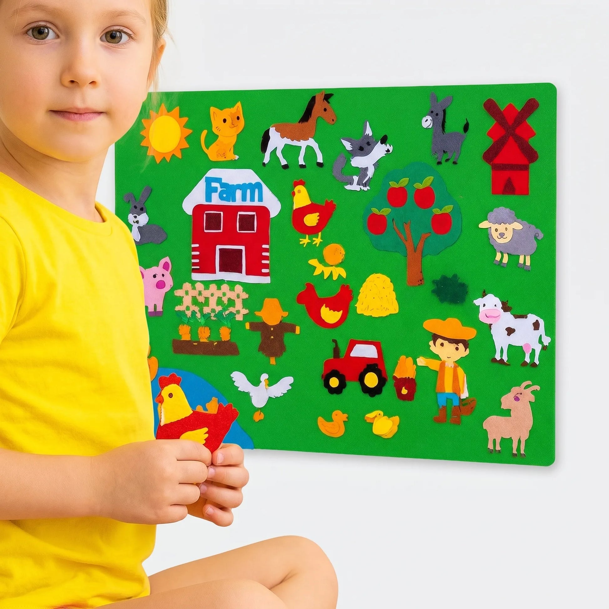 Montessori Drukbord – Dieren Activiteitenbord voor Kinderen