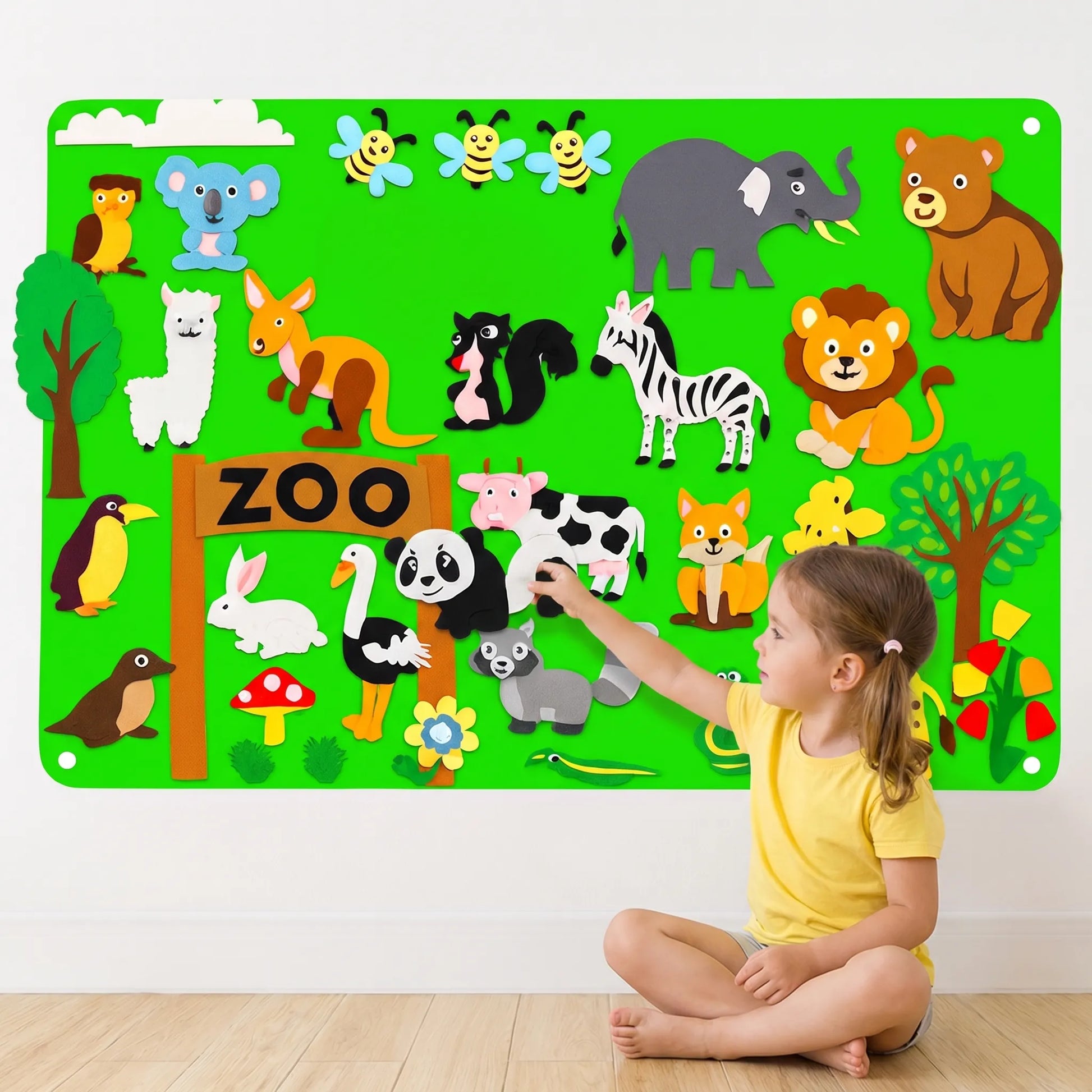 Montessori Drukbord – Dieren Activiteitenbord voor Kinderen