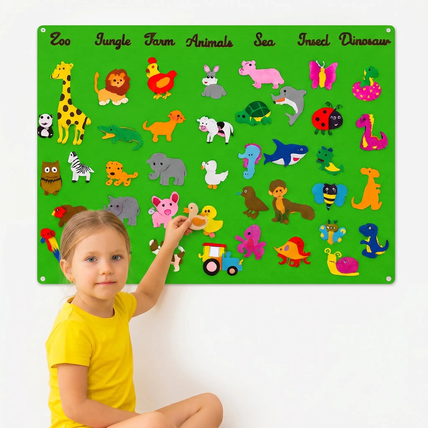 Montessori Drukbord – Dieren Activiteitenbord voor Kinderen
