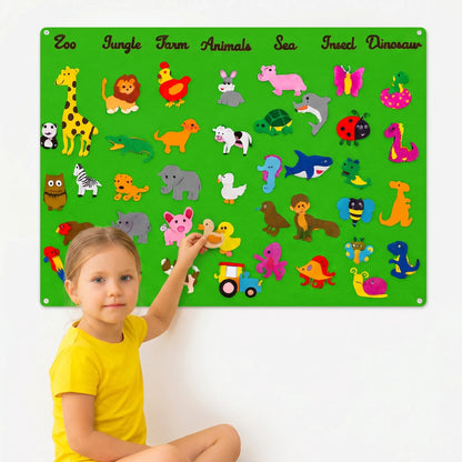 Montessori Drukbord – Dieren Activiteitenbord voor Kinderen