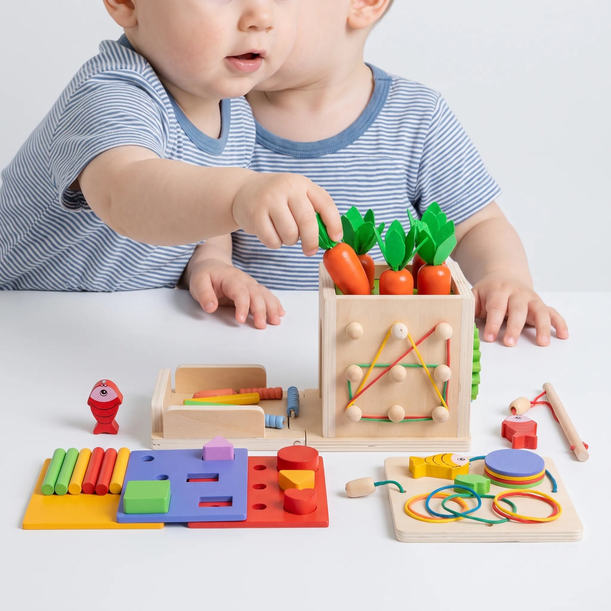 Montessori Houten Speelset – Activiteitenkubus Set Voor Peuters