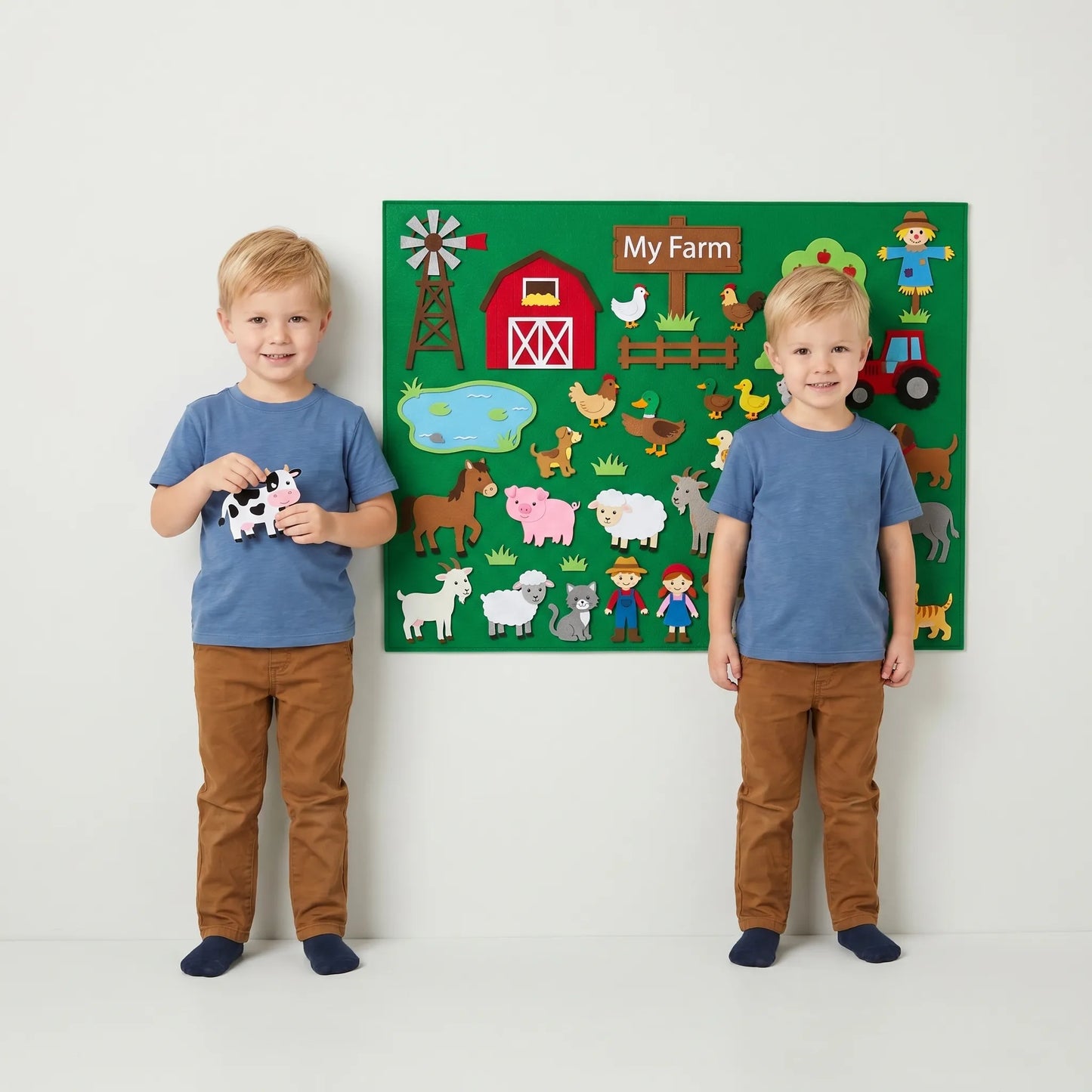 Montessori Viltspeelgoed – Creatieve Boerderij Set
