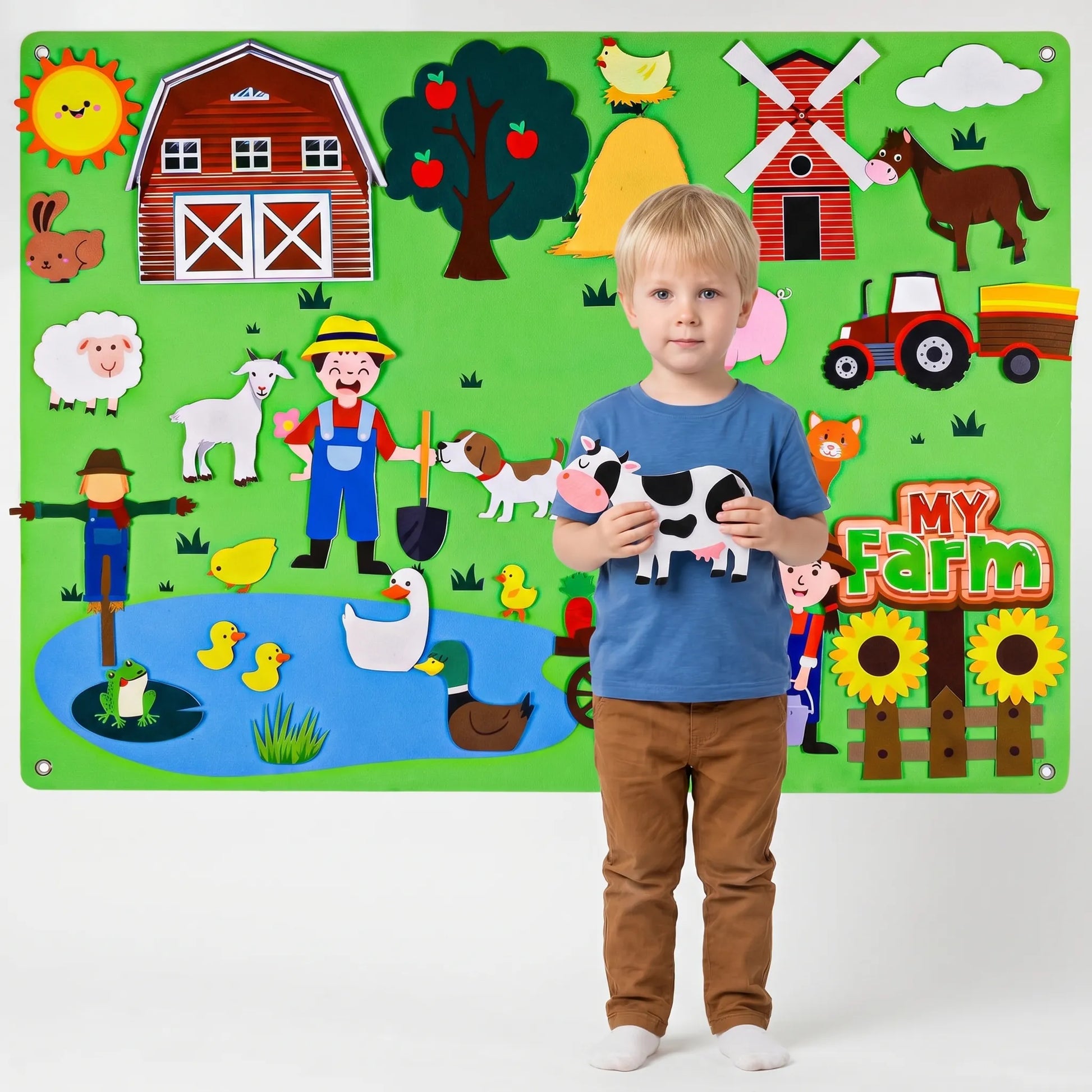 Montessori Viltspeelgoed – Creatieve Boerderij Set
