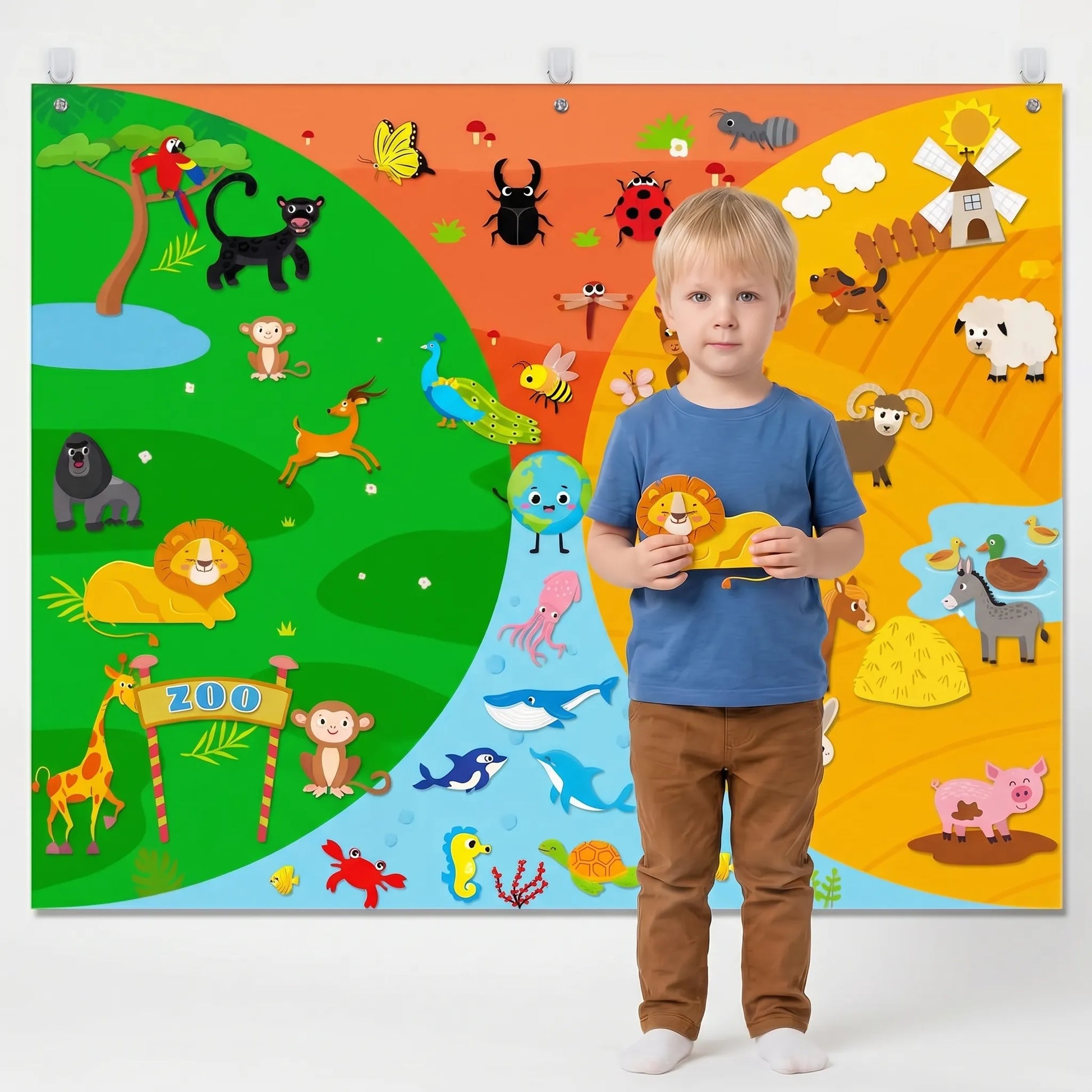 Montessori Viltspeelgoed – Creatieve Boerderij Set