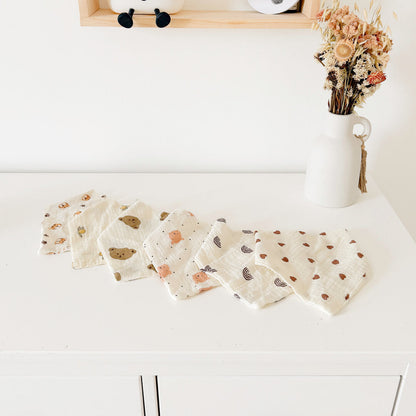 Mousseline Inbakerdeken – Driehoekige Baby Mousseline Slabbetje