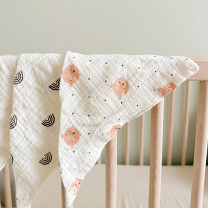 Mousseline Inbakerdeken – Driehoekige Baby Mousseline Slabbetje