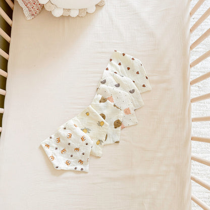 Mousseline Inbakerdeken – Driehoekige Baby Mousseline Slabbetje