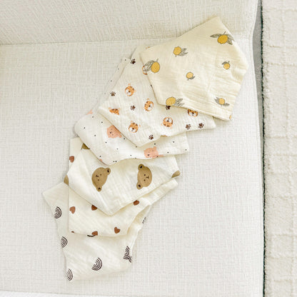 Mousseline Inbakerdeken – Driehoekige Baby Mousseline Slabbetje