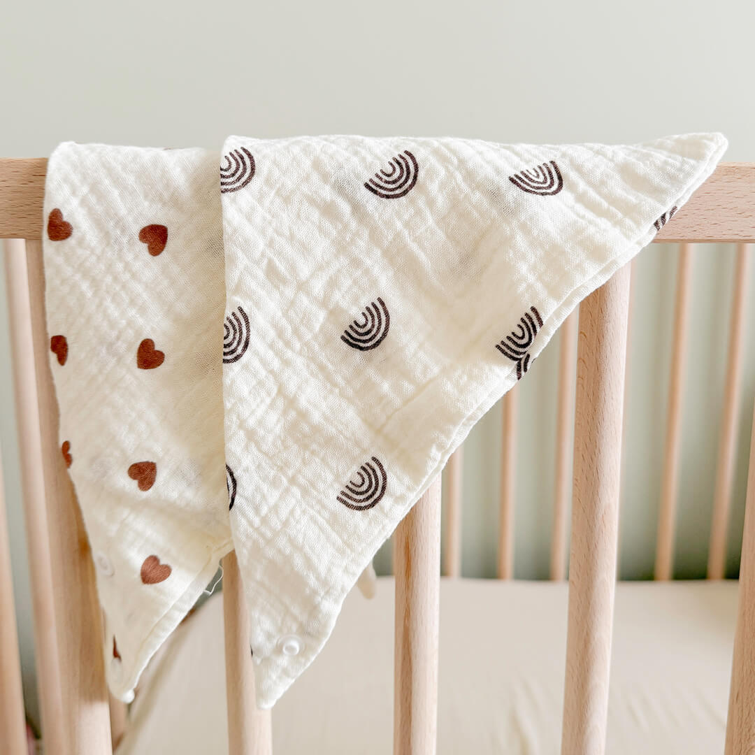 Mousseline Inbakerdeken – Driehoekige Baby Mousseline Slabbetje
