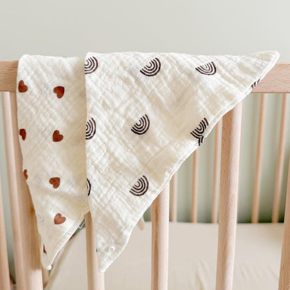 Mousseline Inbakerdeken – Driehoekige Baby Mousseline Slabbetje
