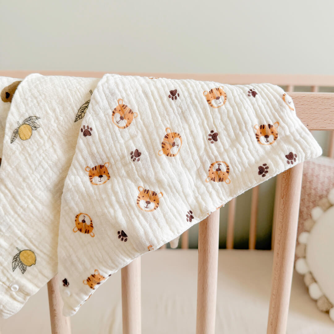 Mousseline Inbakerdeken – Driehoekige Baby Mousseline Slabbetje