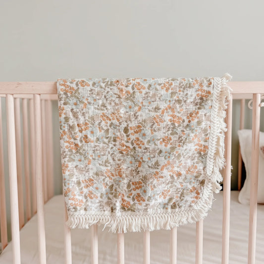 Mousseline Inbakerdeken – Katoenen Babydeken Met Franjes