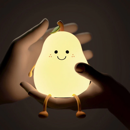 Nachtlampje Kinderkamer | LED Sfeerlamp in Peervorm | Zacht Nachtlicht